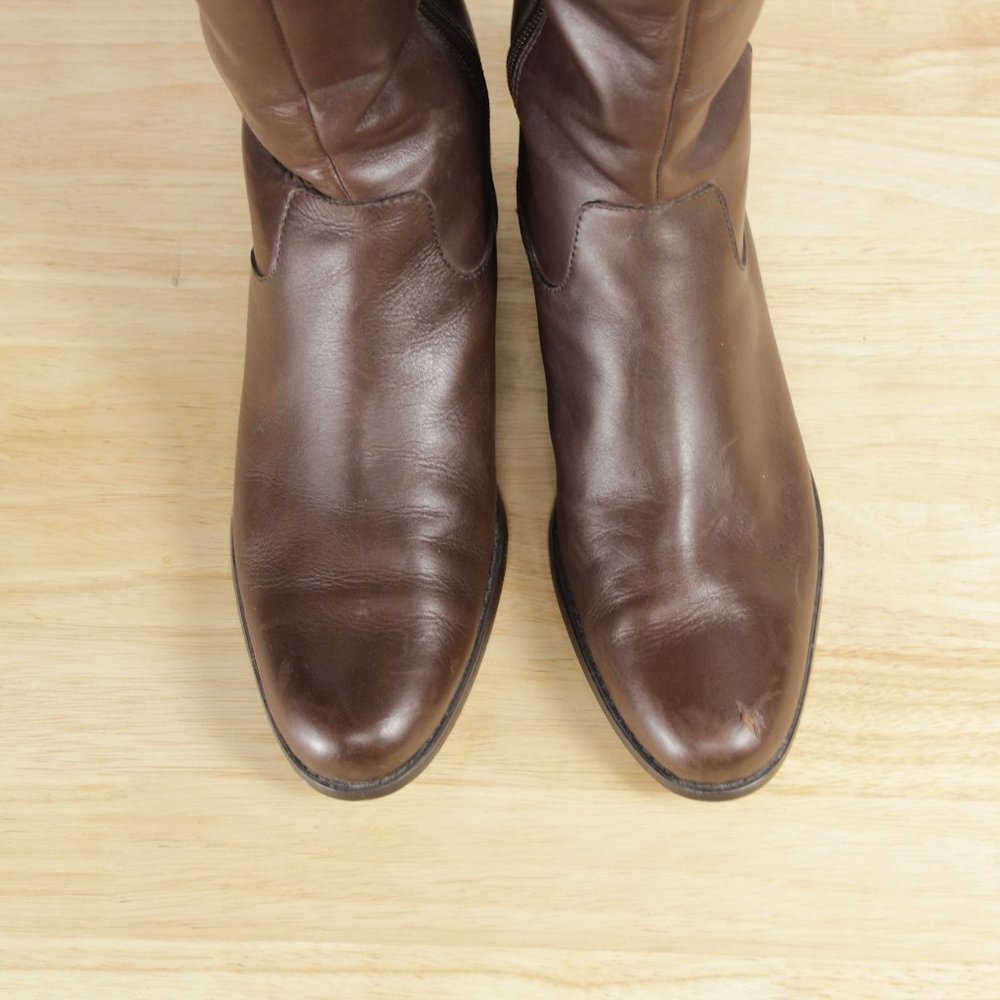 Anne Klein Maemmie Leather Riding Boots 7.5 - Picture 3 of 13